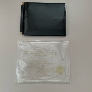 NIP leather wallet with money clip